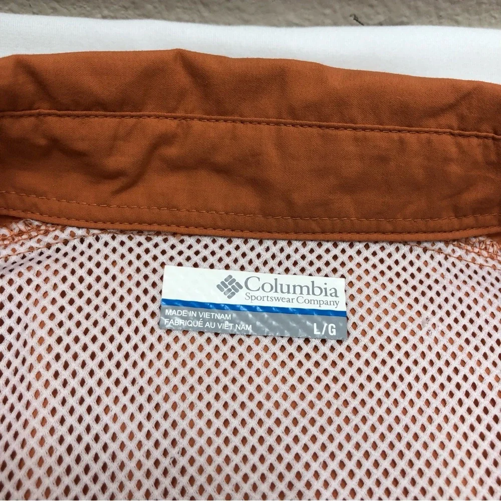 Columbia PFG Bahama II Men's Short Sleeved OmniShade UPF30 Burned Orange Shirt L